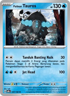 Paldean Tauros, Kilat Rasi No. 037 Normal