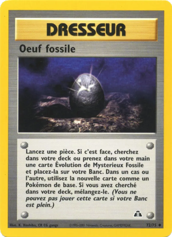 Oeuf fossile, Neo Discovery Nº 72