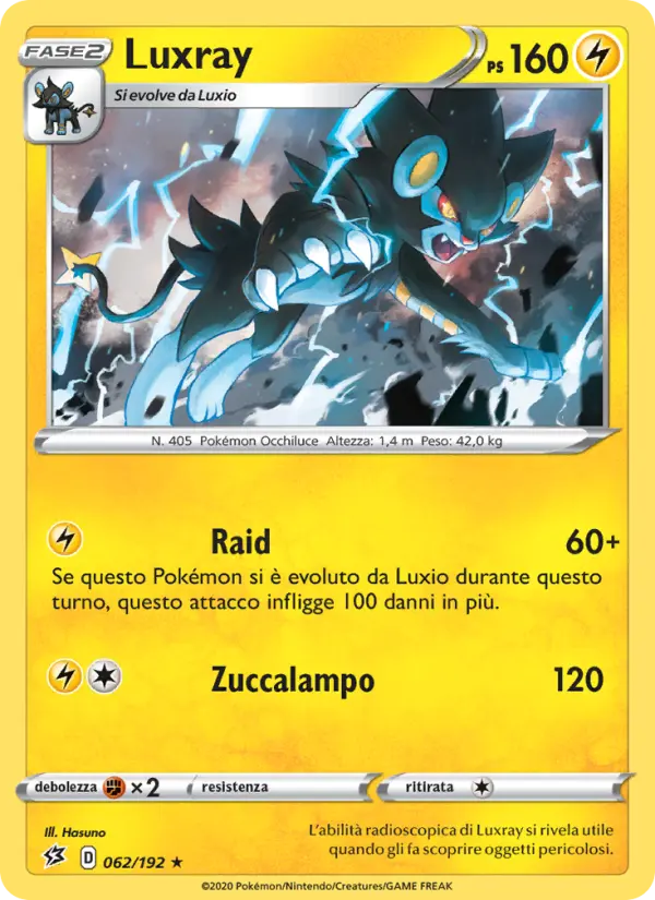 Luxray, Fragore Ribelle Nº 62