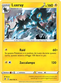 Luxray, Fragore Ribelle Nº 62 Reverse