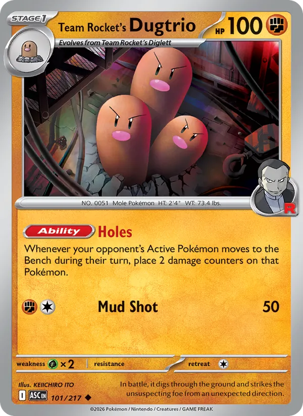 Team Rocket's Dugtrio, Ascended Heroes Nº 101