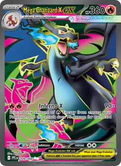 Mega Charizard X ex, Phantasmal Flames No. 109 Holo
