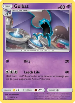 Golbat, Unbroken Bonds Nº 65 Normal