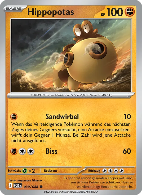 Hippopotas, Optimale Ordnung No. 039