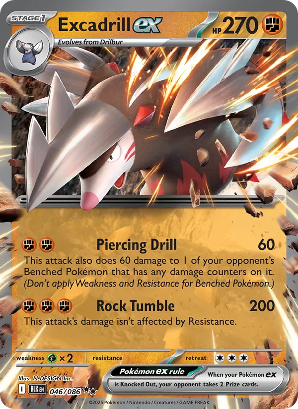 Excadrill ex, Black Bolt No. 046