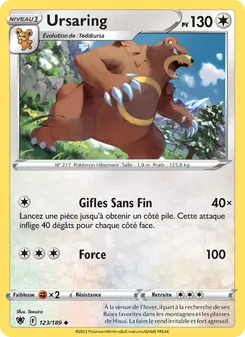 Ursaring, Astres Radieux Nº 123 Normal
