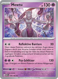 Mewtu, 151 Nº 150 Holo
