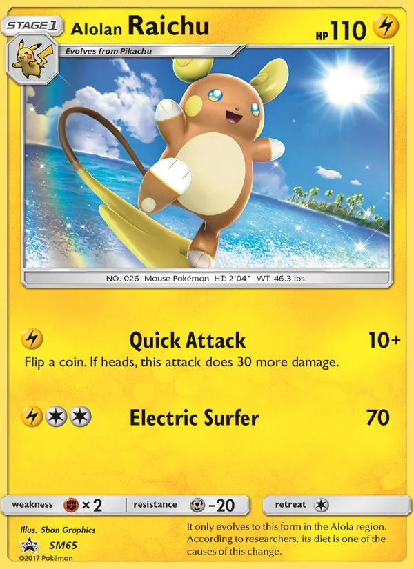 Alolan Raichu, SM Black Star Promos Nº SM65