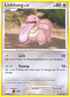 Lickitung, Secret Wonders No. 91 Normal