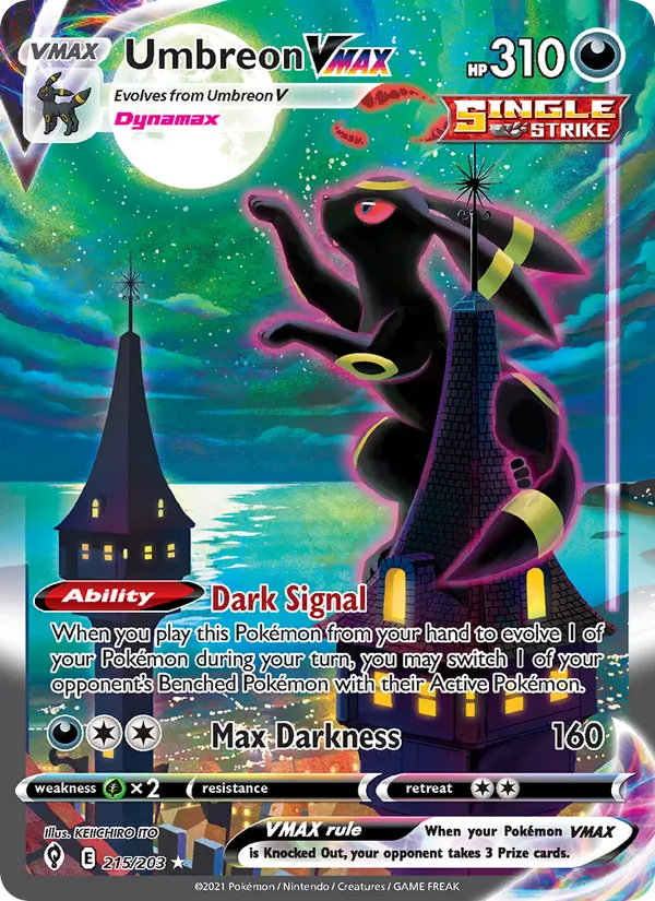 Umbreon VMAX, Evolving Skies No. 215