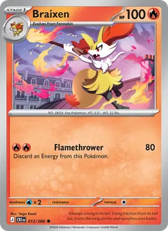 Braixen, Chaos Rising No. 012 Normal