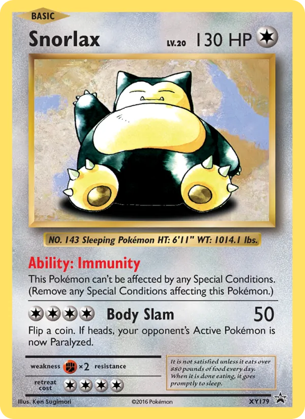 Snorlax, XY Black Star Promos No. XY179