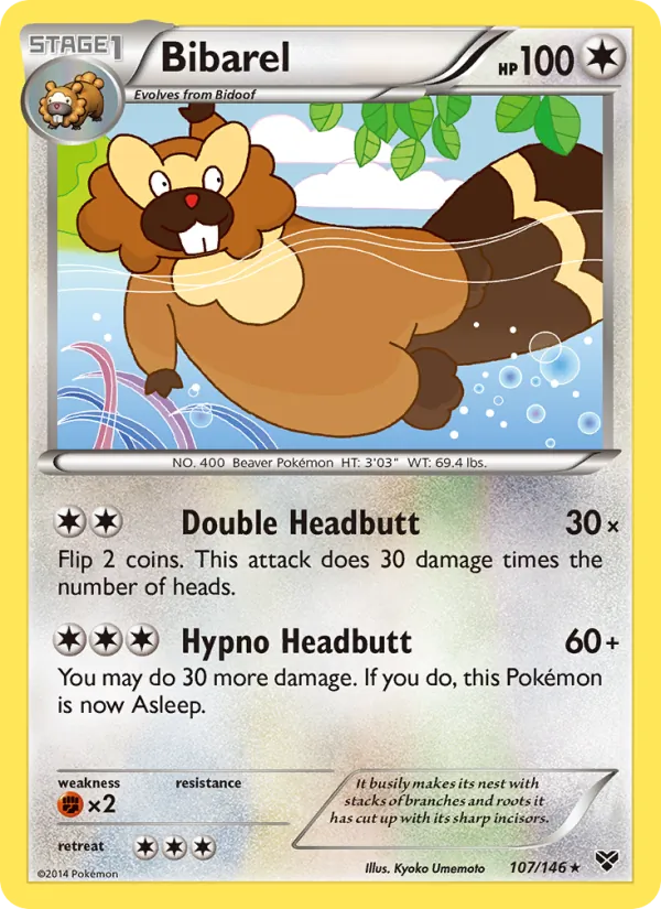 Bibarel, XY No. 107