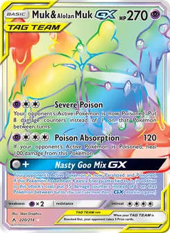 Muk & Alolan Muk GX, Unbroken Bonds Nº 220 Normal