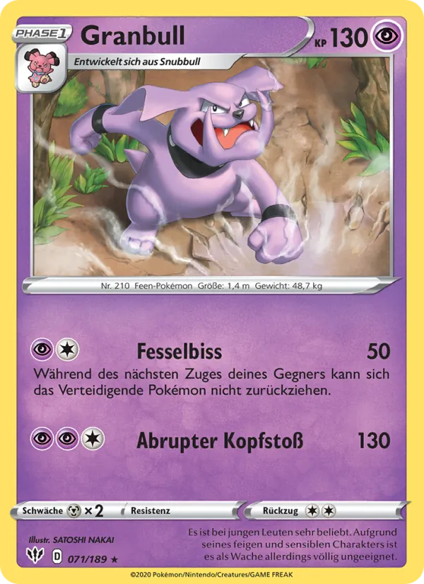 Granbull, Flammende Finsternis No. 71