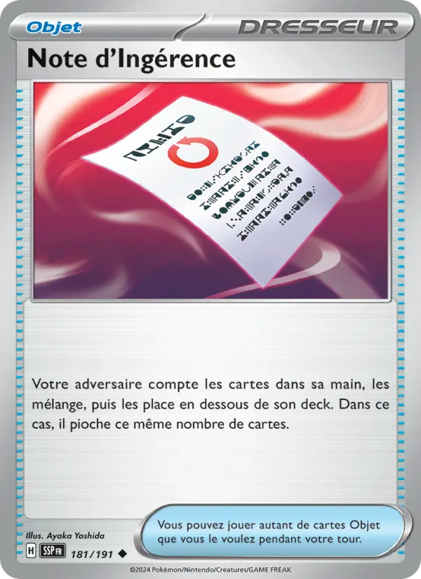 Note d'Ingérence, Étincelles Déferlantes No. 181
