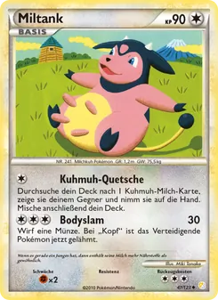 Miltank, HeartGold SoulSilver No. 47 Normal