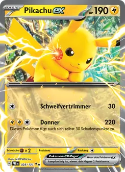 Pikachu-ex, Prismatische Entwicklungen No. 028 Holo