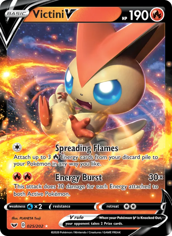 Victini V, Sword & Shield Nº 25