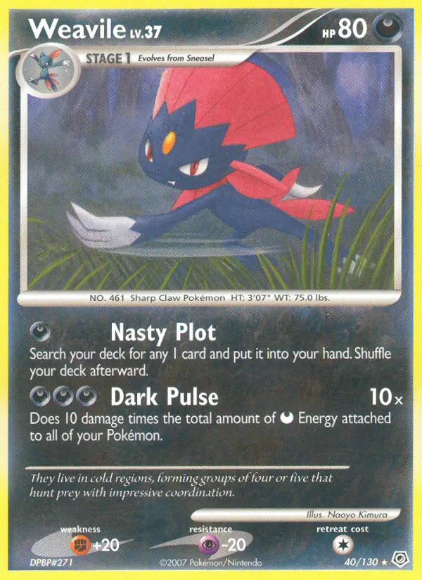 Weavile, Diamond & Pearl No. 40