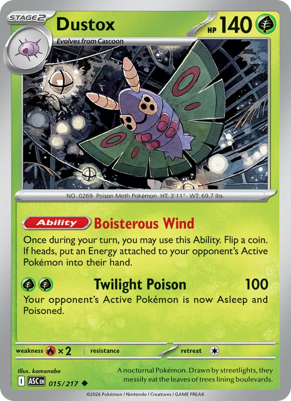 Dustox, Ascended Heroes Nº 015