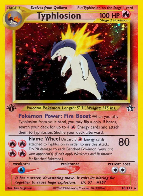 Typhlosion, Neo Genesis No. 18