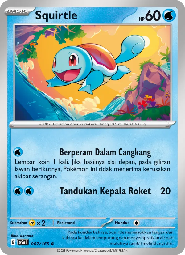 Squirtle, Kartu Pokémon 151 No. 007