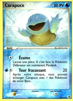 Carapuce, EX Rouge Feu & Vert Feuille No. 83 Normal