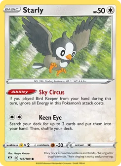 Starly, Darkness Ablaze No. 145 Normal