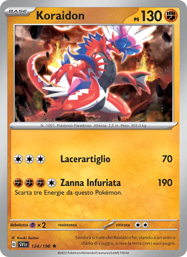 Koraidon, Scarlatto e Violetto Nº 124