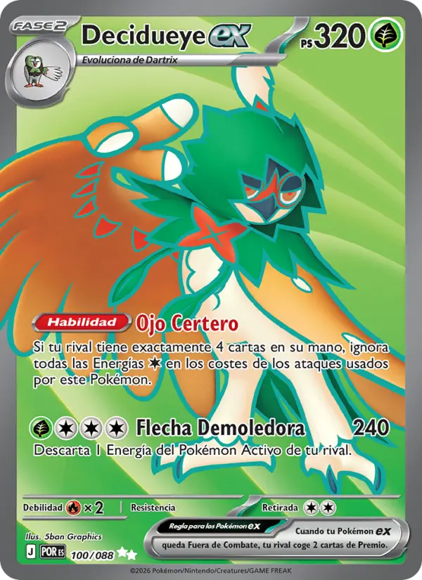 Decidueye ex, Equilibrio Perfecto Nº 100