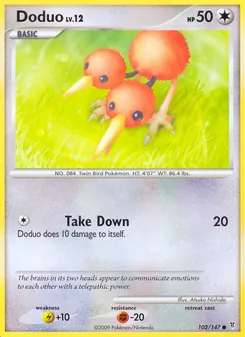 Doduo, Supreme Victors No. 102 Reverse