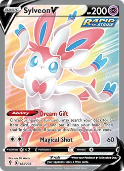 Sylveon V, Evolving Skies No. 183 Holo