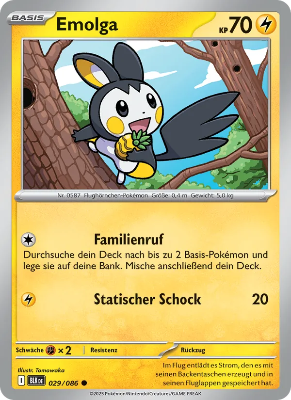 Emolga, Schwarze Blitze No. 029
