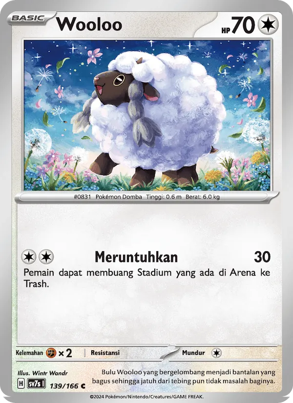 Wooloo, Bimbingan Rasi Nº 139