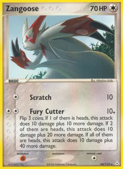 Zangoose, Holon Phantoms No. 34 Normal