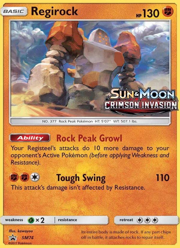 Regirock, SM Black Star Promos Nº SM74