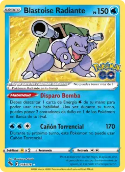 Blastoise Radiante, Pokémon GO No. 018 Holo
