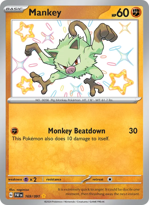 Mankey, Paldean Fates No. 169