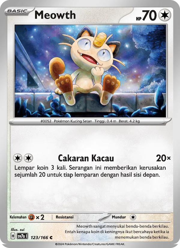 Meowth, Bimbingan Rasi Nº 123