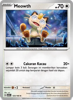 Meowth, Bimbingan Rasi Nº 123 Normal