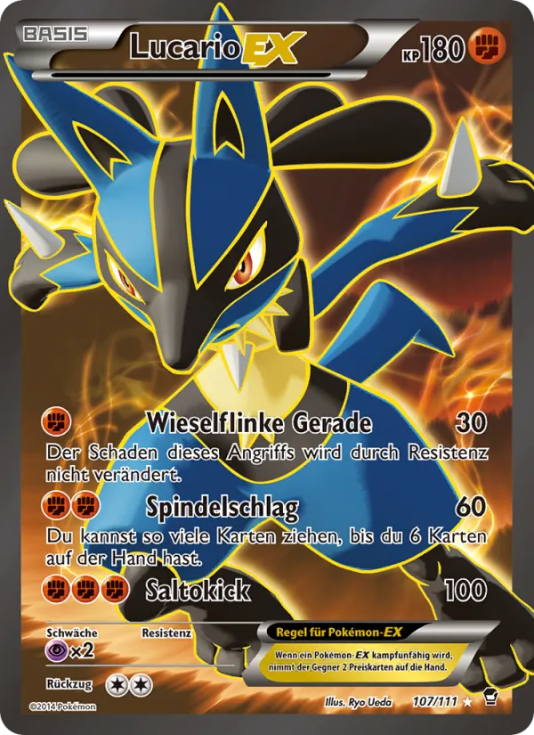 Lucario EX, Fliegende Fäuste Nº 107