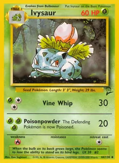 Ivysaur, Base Set 2 No. 44 Normal