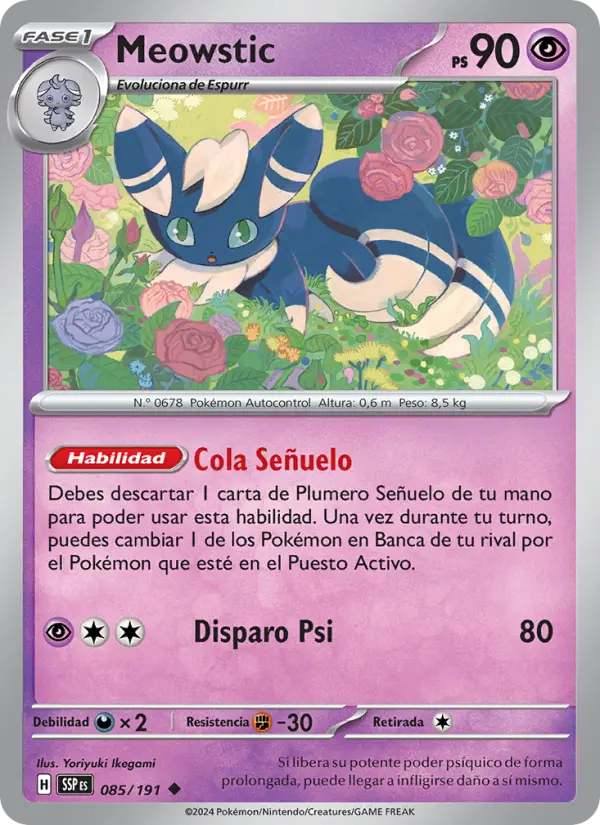 Meowstic, Chispas Fulgurantes No. 085