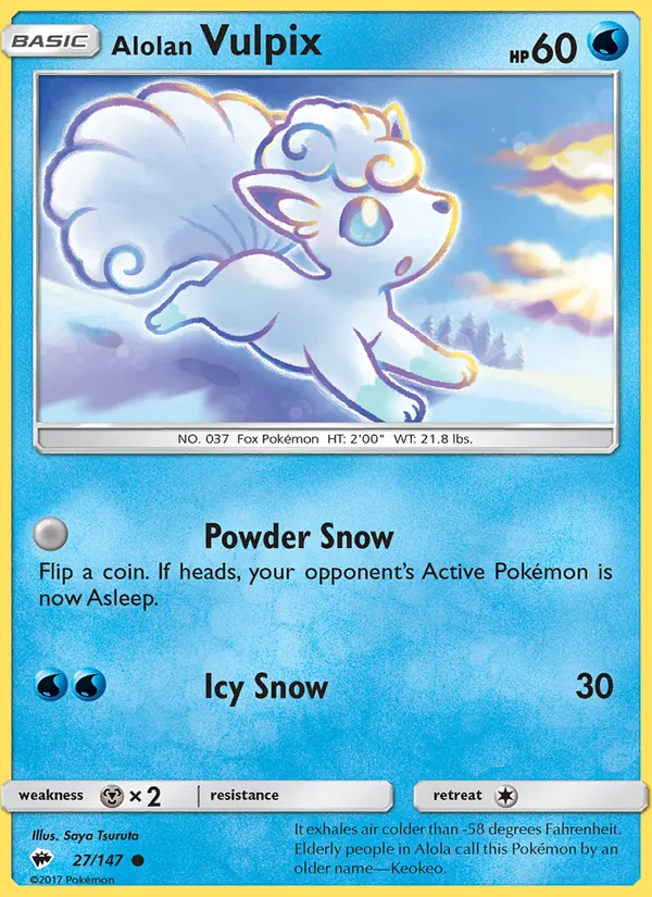 Alolan Vulpix, Burning Shadows Nº 27