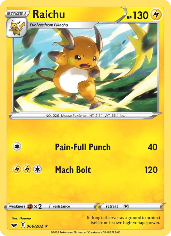 Raichu, Sword & Shield No. 66