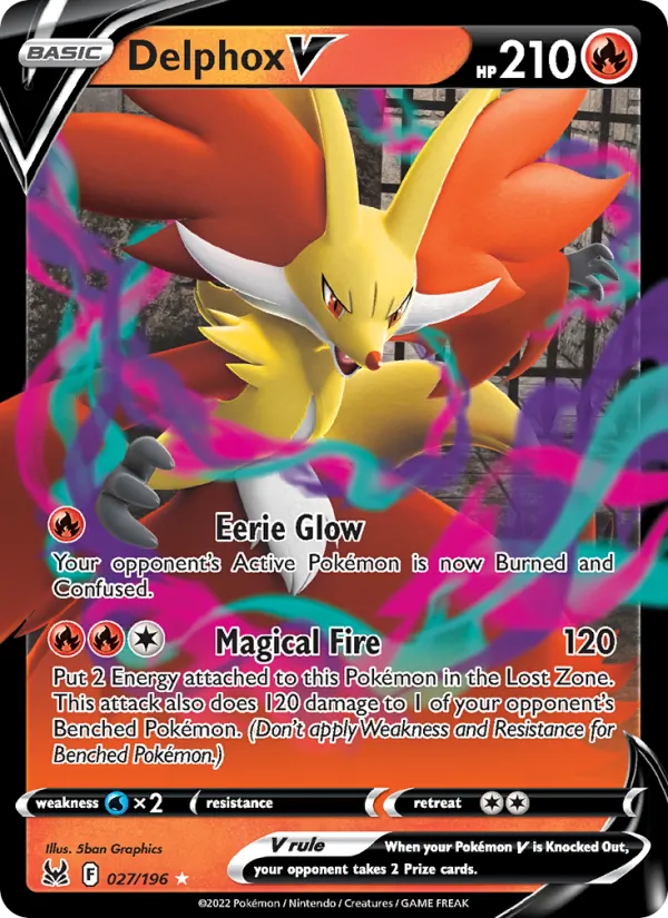 Delphox V, Lost Origin No. 027