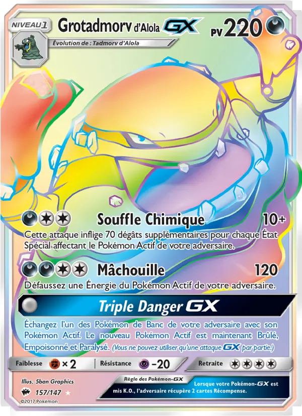 Grotadmorv d’Alola GX, Ombres Ardentes No. 157