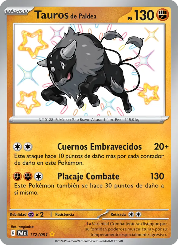 Tauros de Paldea, Destinos de Paldea Nº 172