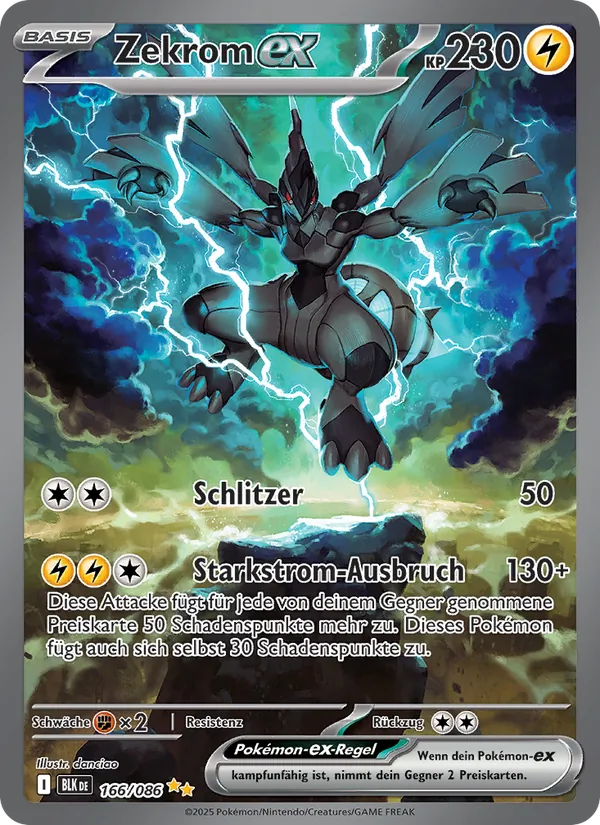 Zekrom-ex, Schwarze Blitze Nº 166